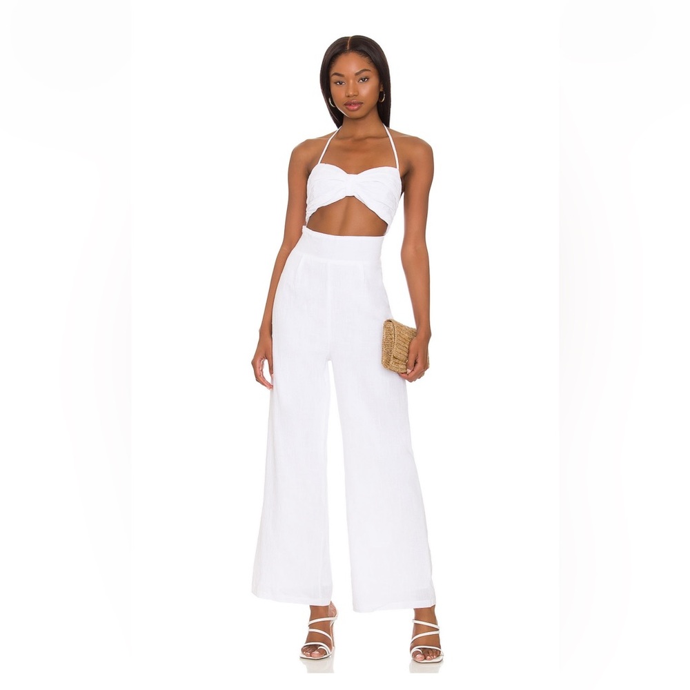 Sndys Boat Jumpsuit in white linen